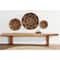 Brown Wicker Traditional Circle Wall Décor Set